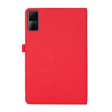 Чохол-книжка Fabric Leather для Xiaomi Redmi Pad SE - червоний