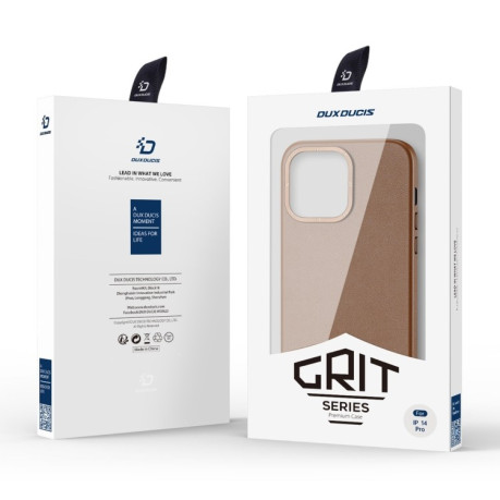 Противоударный чехол DUX DUCIS Grit Series(with MagSafe) на  iPhone 14 Pro - коричневый