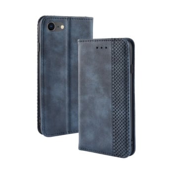 Чохол-книга Magnetic Buckle Retro Crazy Horse Texture на iPhone SE 3/2 2022/2020/7/8 - синій