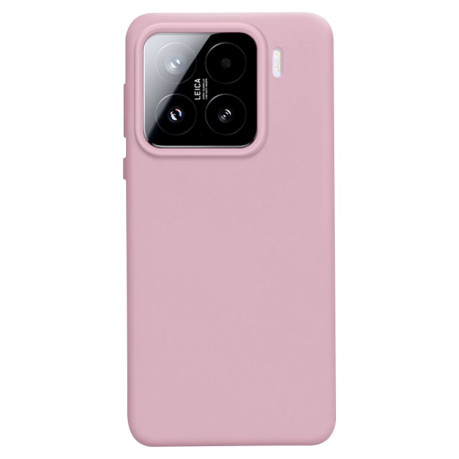 Силиконовый чехол Solid Color Liquid на Xiaomi 15 - розовый