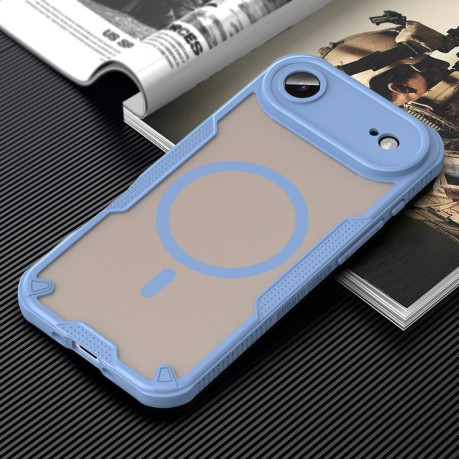 Противоударный чехол Armor Glaze MagSafe Magnetic для iPhone Air - синий
