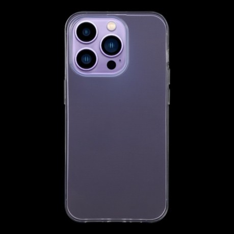 Ультратонкий силиконовый чехол 0.75mm на iPhone 14 Pro - прозрачный