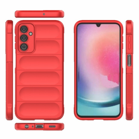 Силиконовый чехол Magic Flannel для Samsung Galaxy A24 4G - красный