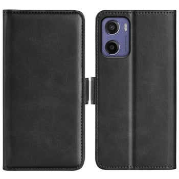 Чехол-книжка с двусторонней магнитной застёжкой на Motorola Moto E15 - черный