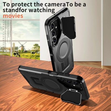Протиударний чохол Shield Frame Holder MagSafe  для Samsung Galaxy A16 5G - чорний