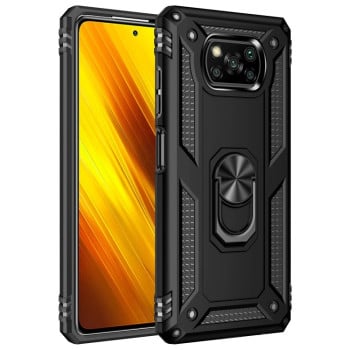 Чохол HMC з поворотним 360 тримачем на Xiaomi Poco X3 / Poco X3 Pro - чорний