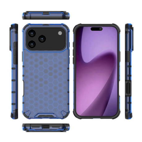 Противоударный чехол Honeycomb на iPhone 17 Pro Max - синий
