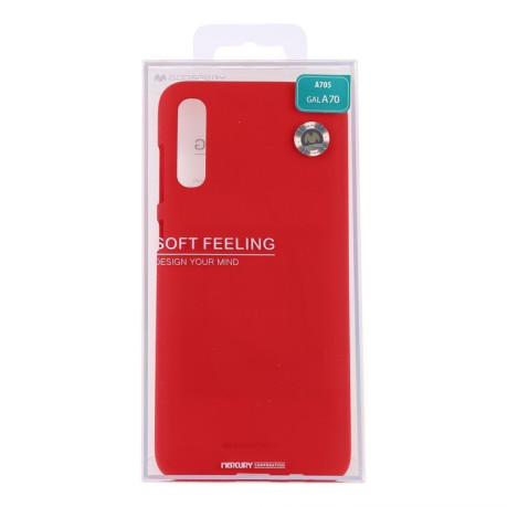 Силиконовый чехол Goospery Soft Feeling Liquid на Samsung Galaxy A70-красный