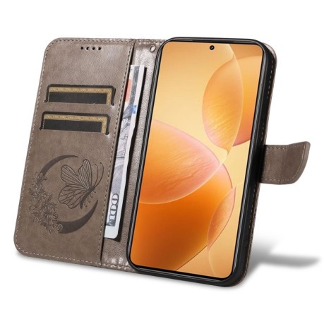 Чохол-книжка Swallowtail Butterfly Embossed Leather для Xiaomi 14T Pro - сірий