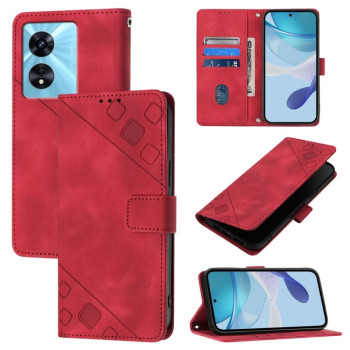Чохол-книжка Skin-feel Embossed для Realme Narzo 50 5G / Realme V23 - червоний