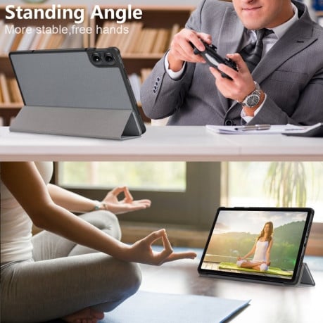 Чехол-книжка Custer Pattern Pure Color для Xiaomi Redmi Pad Pro 12.1 — серый