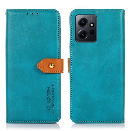 Чохол-книжка KHAZNEH Dual-color Cowhide для Xiaomi Redmi Note 12 4G - синій