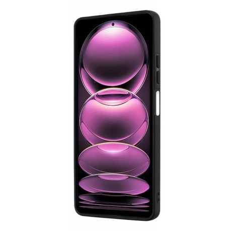 Противоударный чехол Matte with Ring Holder для Xiaomi Redmi Note 14 4G 164.48mm - черный