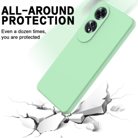 Силіконовий чохол Solid Color Liquid Silicone на OPPO A60 4G - зелений