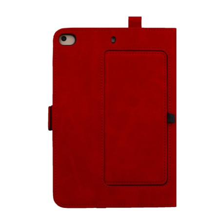 Кожаный чехол-книжка Horizontal Flip Double Holder на iPad Mini 5 (2019)- красный