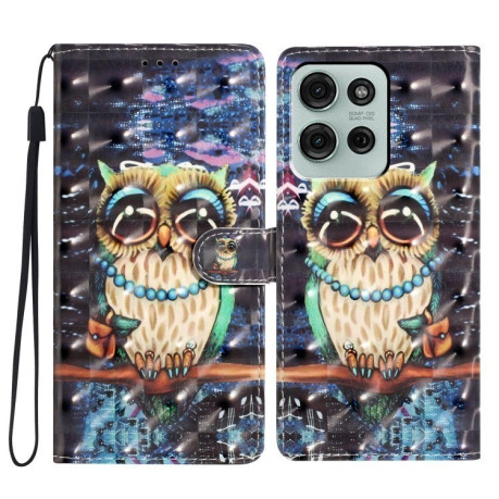 Чохол-книжка 3D Painting для Motorola Moto G75 5G - owl