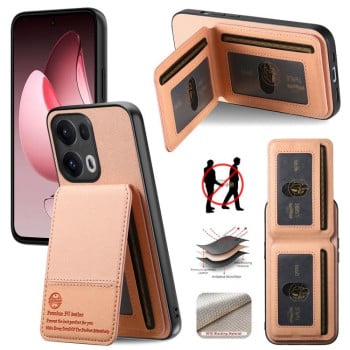 Чохол Twill Fabric Leather Vertical Flip RFID для OPPO Reno13 Pro Global - рожевий