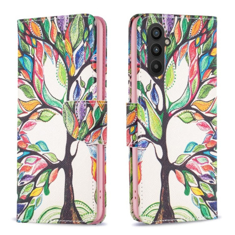 Чехол-книжка Colored Drawing Pattern для Samsung Galaxy A24 4G - Tree Life