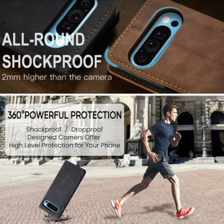 Чехол-книжка CaseMe-013 Multifunctional на Google Pixel 9 Pro XL - черный