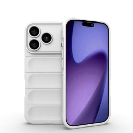 Силіконовий чохол Magic Flannel на iPhone 17 Pro - білий