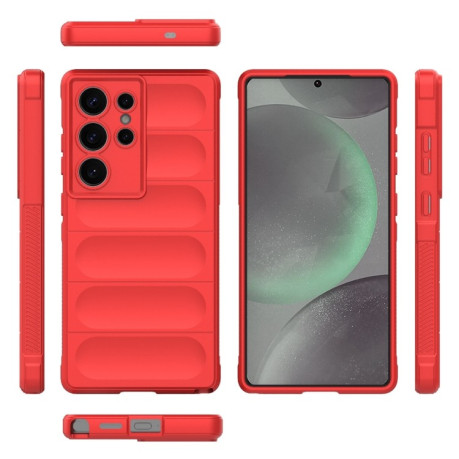Силіконовий чохол Magic Flannel для Samsung Galaxy S25 Ultra 5G - червоний
