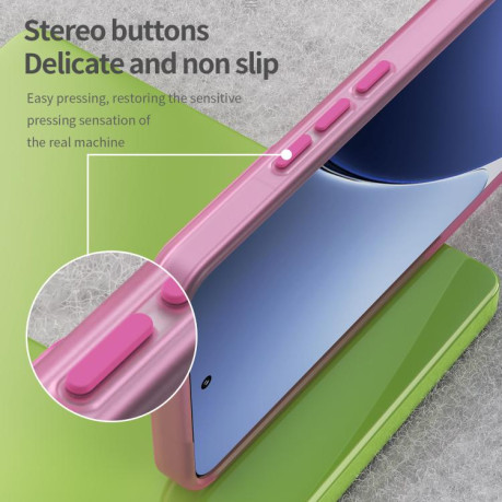 Протиударний чохол MagSafe Frosted Translucent TPU + PC для Xiaomi 15 Pro - рожевий