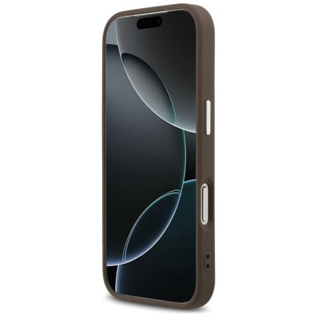 Оригинальный чехол Guess 4G Triangle Logo с MagSafe на iPhone 17 Pro - brown