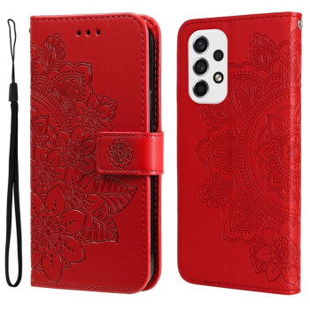 Чохол-книжка 7-petal Flowers Embossing Samsung Galaxy A53 5G - червоний