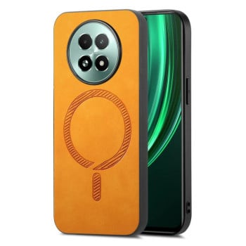 Чехол Retro MagSafe Magnetic PU на Realme 13 5G/12 5G/12X 5G - желтый