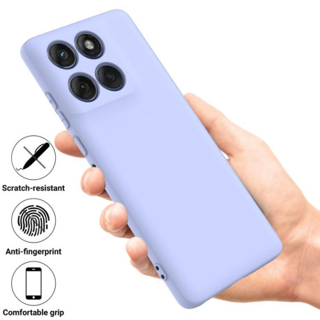 Силиконовый чехол Solid Color Liquid Silicone на Motorola Edge 60 Fusion - фиолетовый