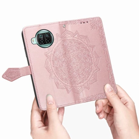 Чохол-книжка Mandala Embossing на Xiaomi Mi 10T Lite - рожеве золото