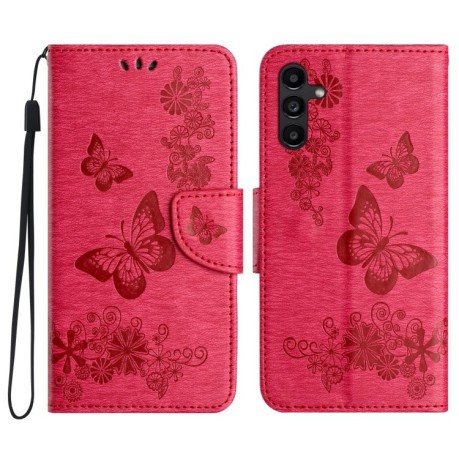 Чохол-книжка Embossed Butterfly для Samsung Galaxy A16 - червоний