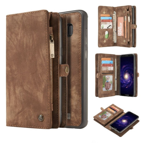 Шкіряний чохол-гаманець CaseMe на Samsung Galaxy S8/G950 Crazy Horse Texture -коричневий