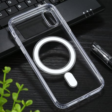 Чехол Clear Case MagSafe Simple Magnetiс для iPhone X / XS - прозрачный