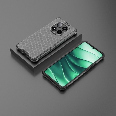 Противоударный чехол Honeycomb на Xiaomi  Redmi Note 14 Pro 5G/Poco X7 - черный