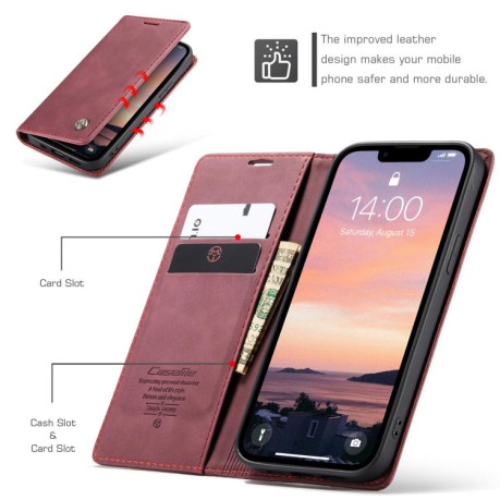 Чехол-книжка CaseMe-013 Multifunctional на iPhone 16e - красный