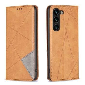 Чехол-книжка Rhombus Texture для Samsung Galaxy S24+ 5G - желтый