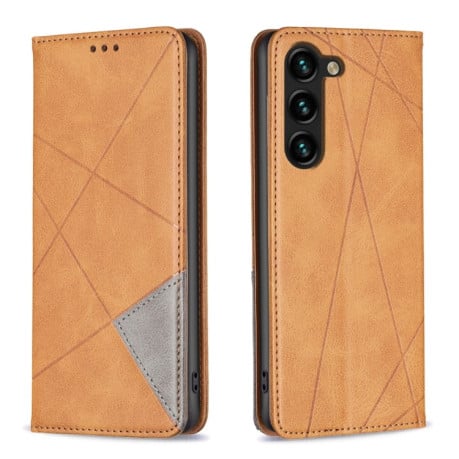 Чехол-книжка Rhombus Texture для Samsung Galaxy S25+ 5G - желтый