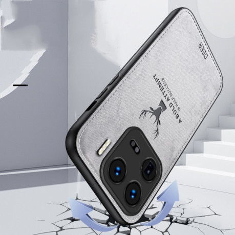 Ультратонкий чохол Deer Head Cloth Skin для Xiaomi 15 - чорний