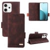 Чохол-книжка Magnetic Clasp Flip на OPPO Reno 14F/FS/4G - коричневий