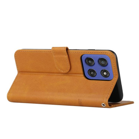 Чехол-книжка Stitching Calf Texture для Motorola Edge 60 Fusion - желтый