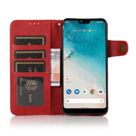 Чехол-книжка KHAZNEH Dual-Splicing для Xiaomi Redmi 10 - красный