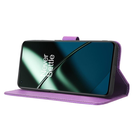 Чохол-книжка Diamond Texture для OnePlus 11 5G - фіолетовий