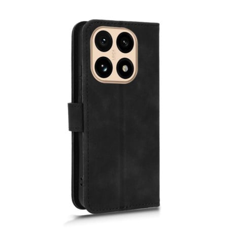 Чехол-книжка в стиле Retro мягкое покрытие Skin Feel деловой дизайн на Xiaomi 15T 5G - черный