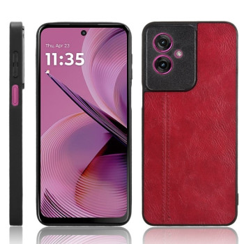 Ударозащитный чехол Sewing Cow Pattern для Motorola Moto G55 5G - красный