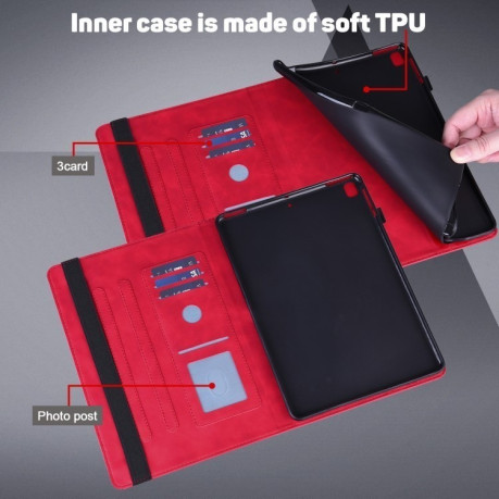 Чохол-книжка Embossed Tiger Pattern Leather для Xiaomi Redmi Pad SE 8.7 - червоний
