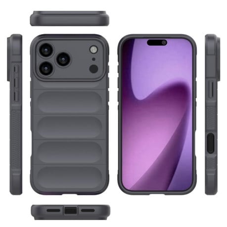 Силіконовий чохол Magic Flannel на iPhone 17 Pro Max - темно-сірий