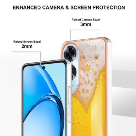 Противоударный чехол Electroplating IMD для OPPO A60 4G - Beer