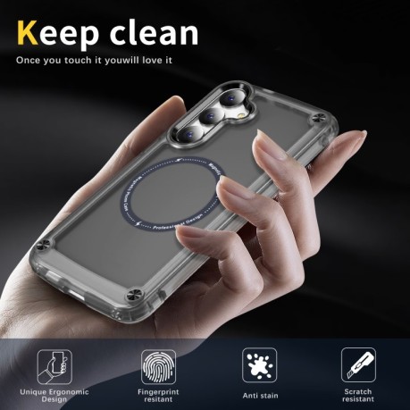 Противоударный чехол Skin Feel MagSafe Magnetic для Samsung Galaxy S24+ 5G - черный
