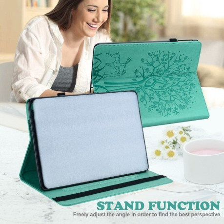 Чохол-книжка Tree Deer Embossed Leather для Xiaomi Redmi Pad SE 8.7 - зелений